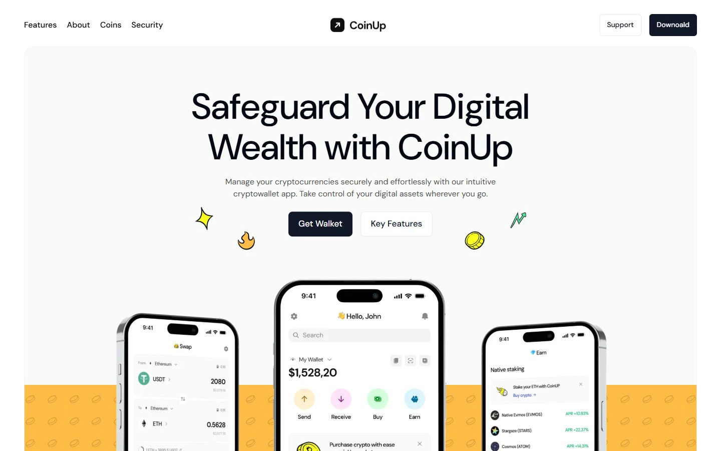 CoinUp current public website